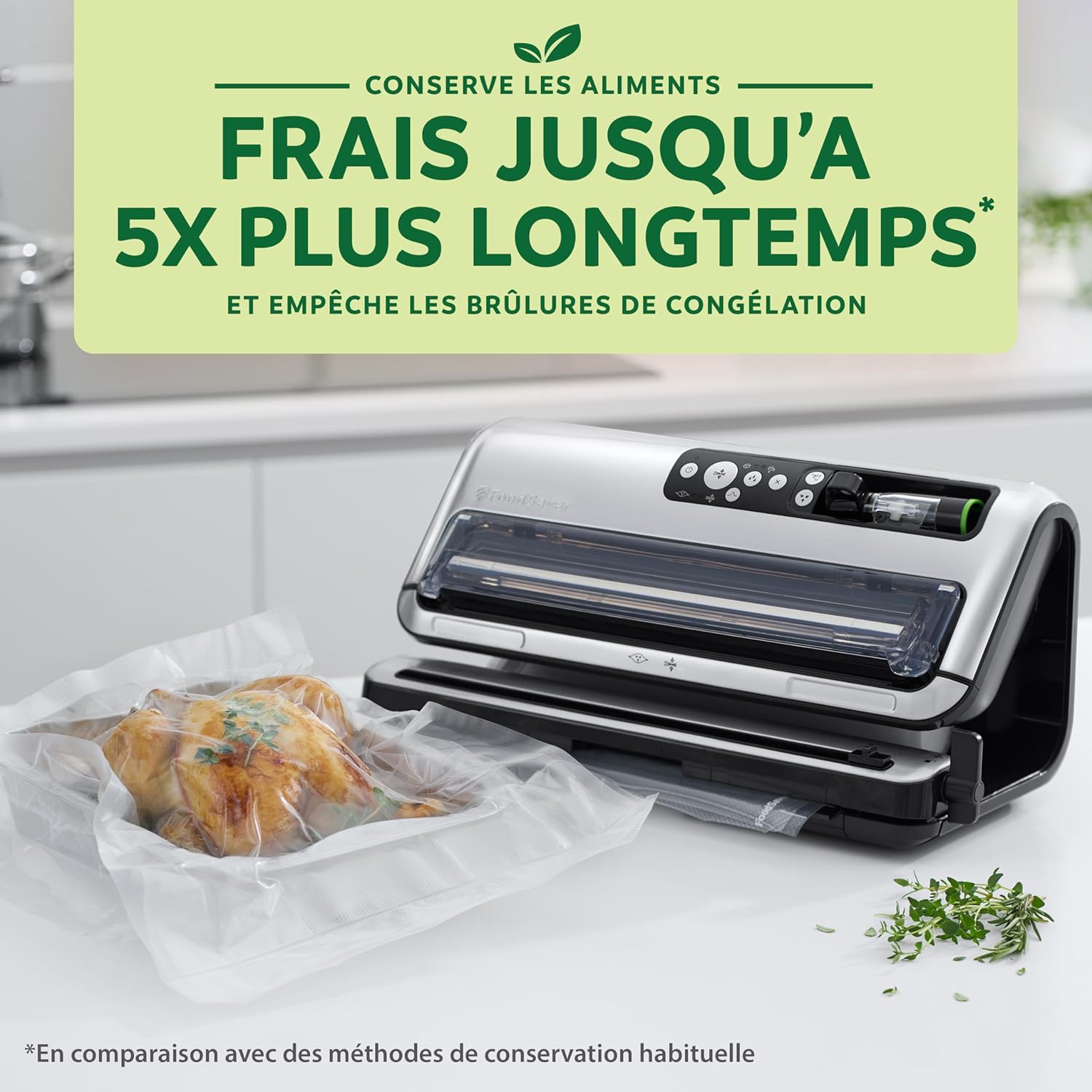FoodSaver Professional Automated Vacuum Sealer | Storage Compartment for Roller and Cutter | Marinade Function | Includes Matching Vacuum Sealer Bags [FFS006X]