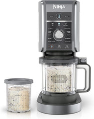Ninja NC301 CREAMi Ice Cream Maker, for Gelato, Mix-ins, Milkshakes, Sorbet, Smoothie Bowls & More, 7 One-Touch Programs, with (2) Pint Containers & Lids, Compact Size, Perfect for Kids, Silver