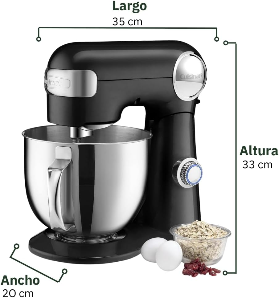 Cuisinart SMD-50BC Precision Pro Mélangeur numérique sur pied de 5,5 litres, métal, doublure argentée