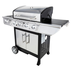 Barbecue au gaz BRISBANE - 4 brûleurs 14kW + réchaud Somagic