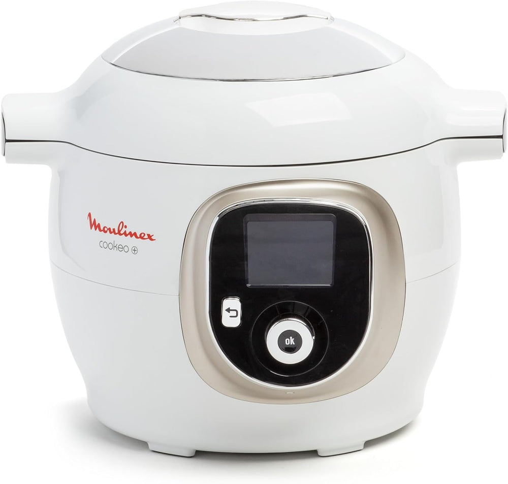 Moulinex, Cookeo Multicuiseur intelligent 6L, 150 recettes intégrées, Cuisson sans surveillance, Ecran intuitif, Guide de cuisson, Application MyMoulinex, 1600W, Blanc, 15 ans réparabilité