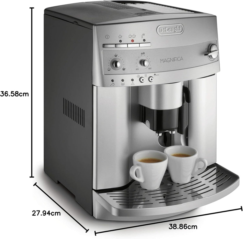 De'Longhi Magnifica Evo Automatic Espresso & Coffee Machine with Manual Milk Frother, Built-in Grinder & Auto-Clean Function - For Latte, Cappuccino, Americano, Iced Coffee, ECAM29043SB