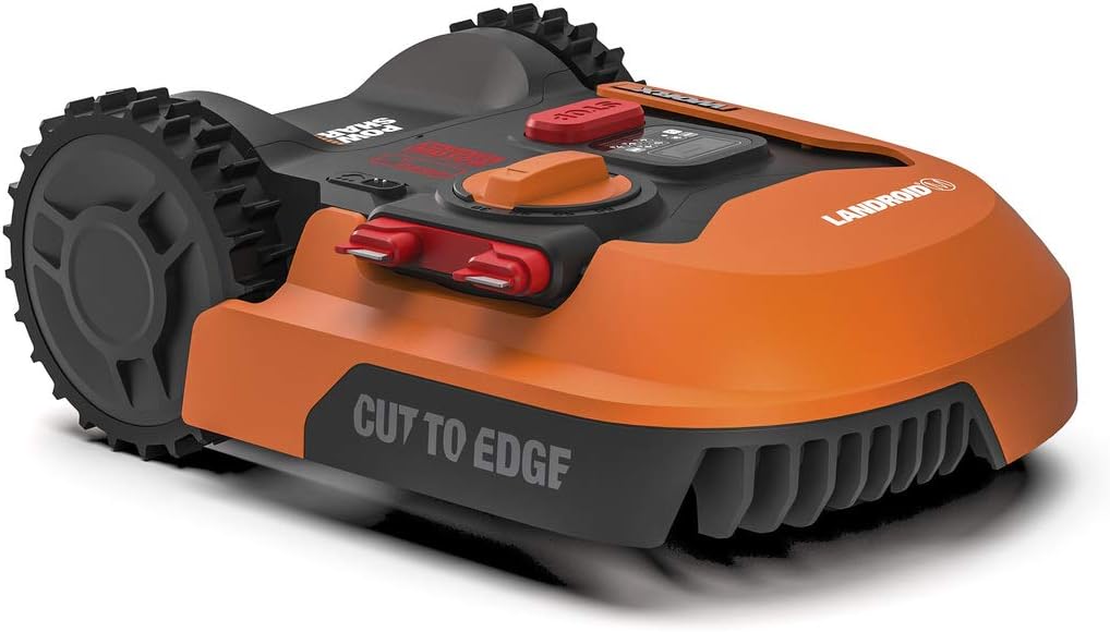 WORX LANDROID Vision WR206E.1, Robot Tondeuse sans Fil périphérique 600 m² Surf.Max 700 m², Installation en 30 Min, Caméra 4K + IA Adaptative, évite Tous Les Obstacles, Coupe des Bordures, Multizone