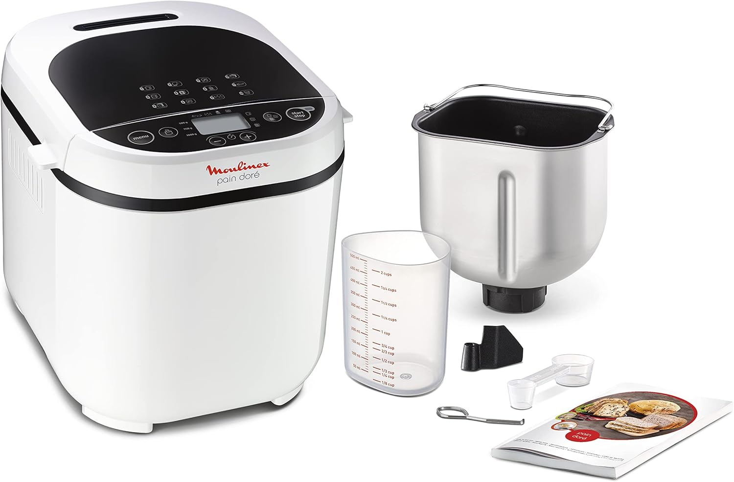 Moulinex OW220830 Bread Maker with 17 Programmes Plastic Black/Purple 31 x 29 x 29 cm