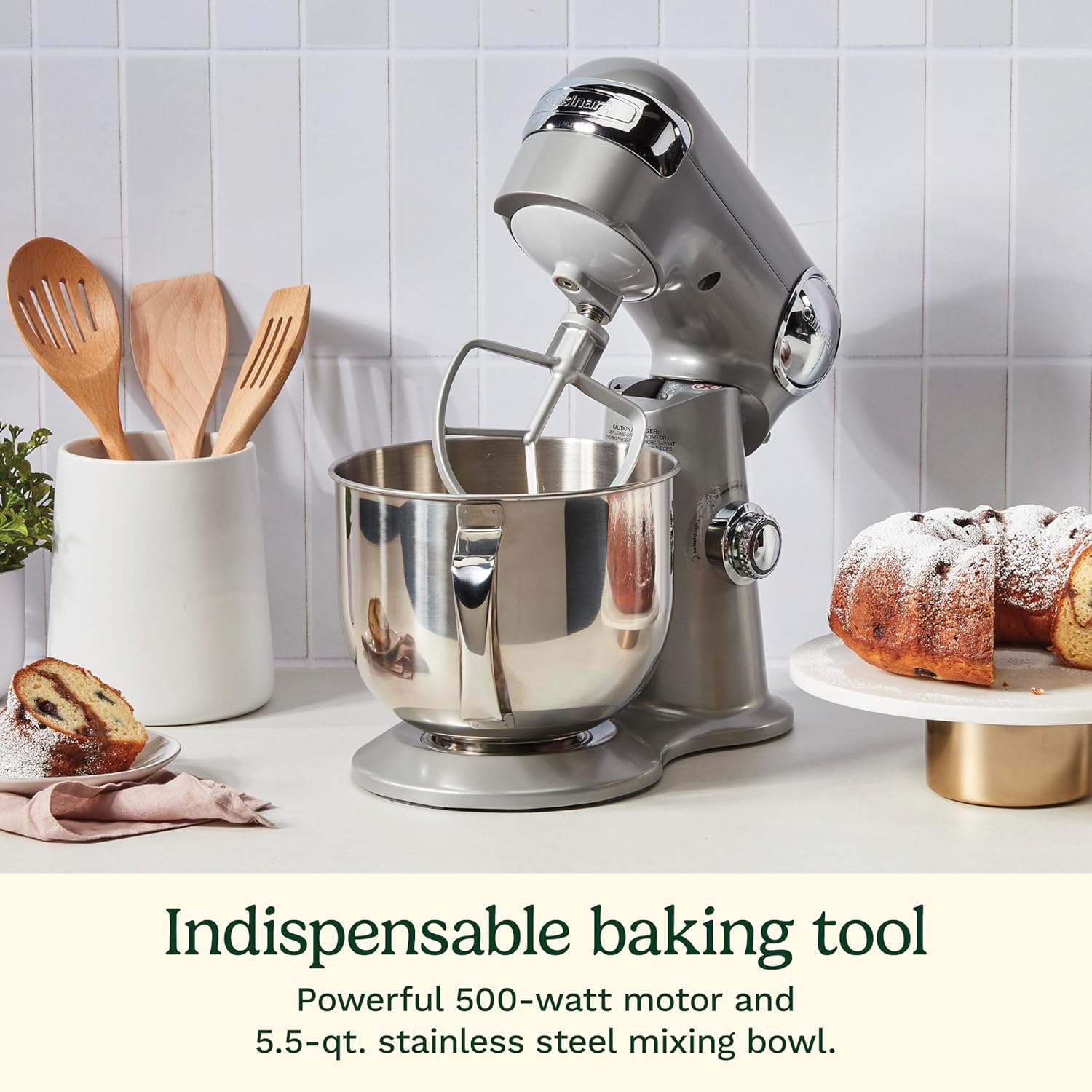 Cuisinart SMD-50BC Precision Pro Mélangeur numérique sur pied de 5,5 litres, métal, doublure argentée