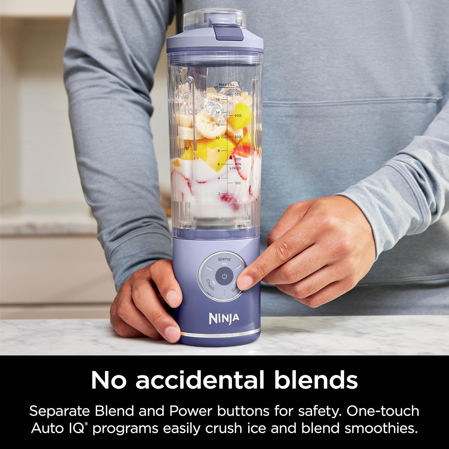 Ninja Blast Max, Portable Blender + Twist & Go, Personal Smoothie, Blend, Ice Crush, 3 Programs, Cordless, 22 oz removable Vessel, Dishwasher Safe, Leakproof, Pink, BC251PK
