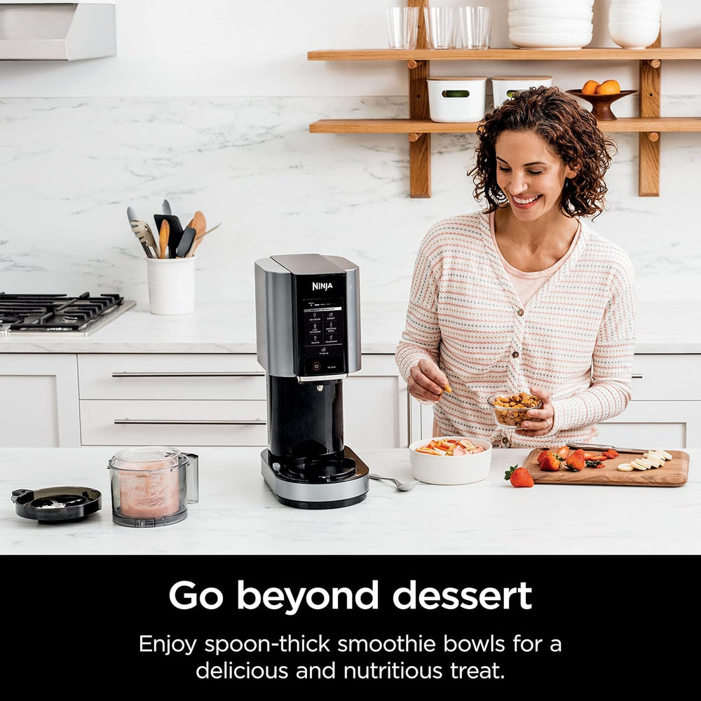 Ninja CREAMi Deluxe Ice Cream & Frozen Treat Maker for Ice Cream, Sorbet, Milkshakes, Frozen Yogurt, & More, 11-in-1, XL Capacity, Silver, Includes (2) Family-Sized 24 oz. Tubs, NC501