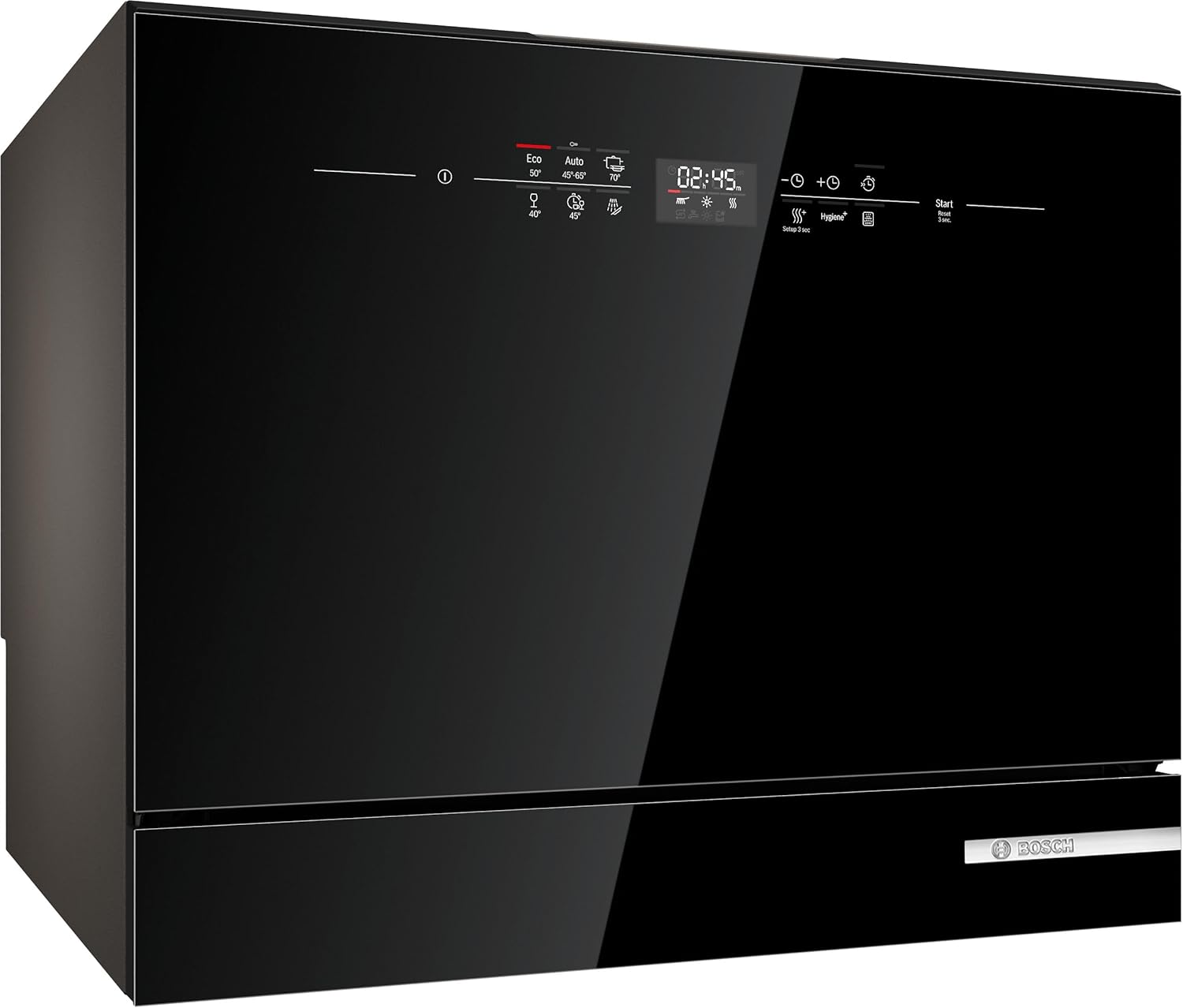 Bosch SKS6ITB00E, Série 6, Lave-vaisselle compact 55cm, Pose-libre, Noir