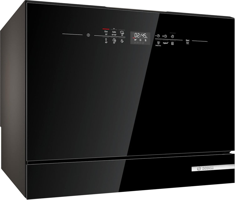 Bosch SKS6ITB00E, Série 6, Lave-vaisselle compact 55cm, Pose-libre, Noir