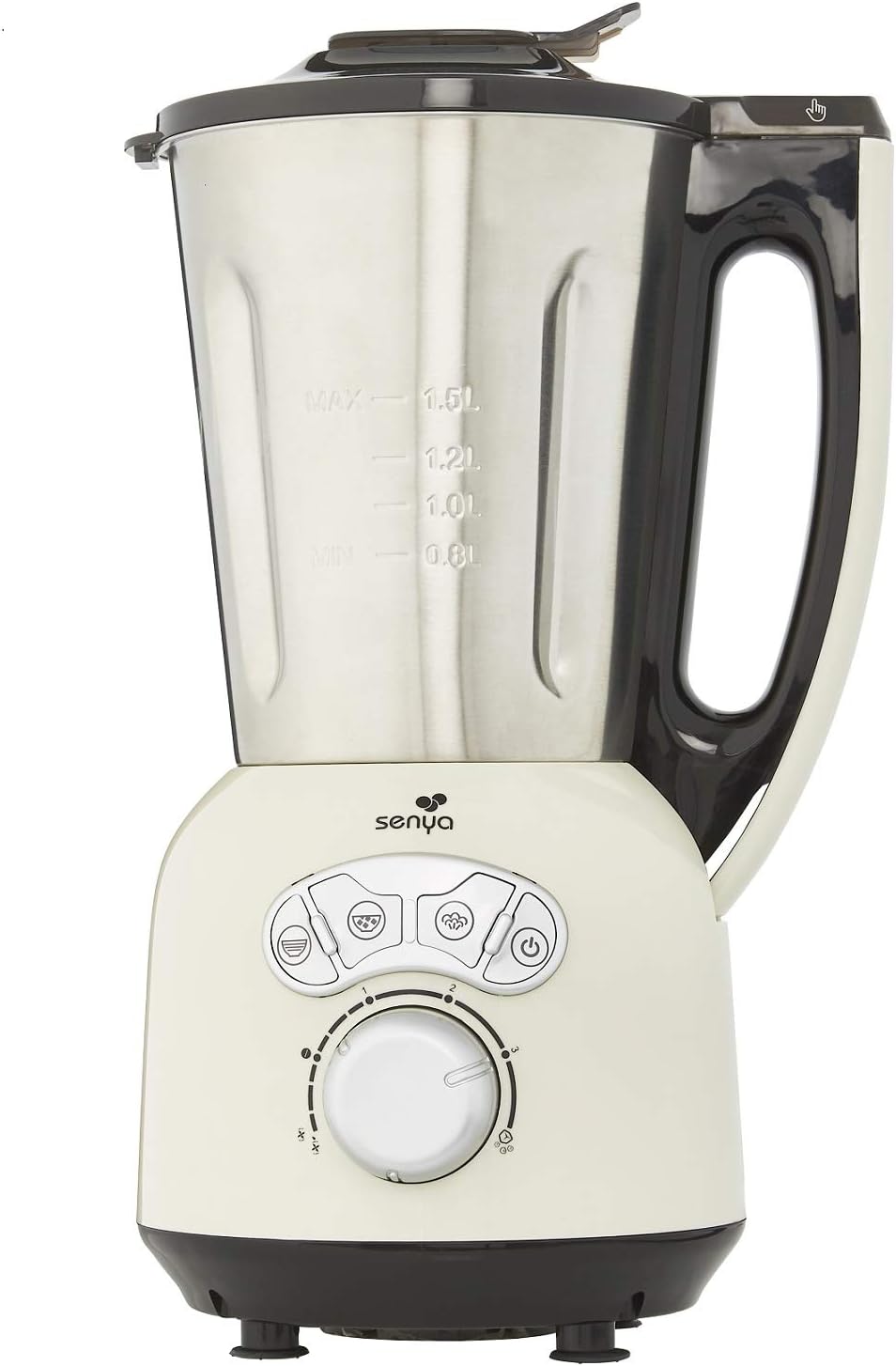 Senya SYCP-HB008R Cook & Ice V3 Red Stainless Steel Heated Blender, Soup Blender/Milled Soup, Steaming, Crushed Ice Smoothies, 1, 5L, 1400W, SYCP-HB008R