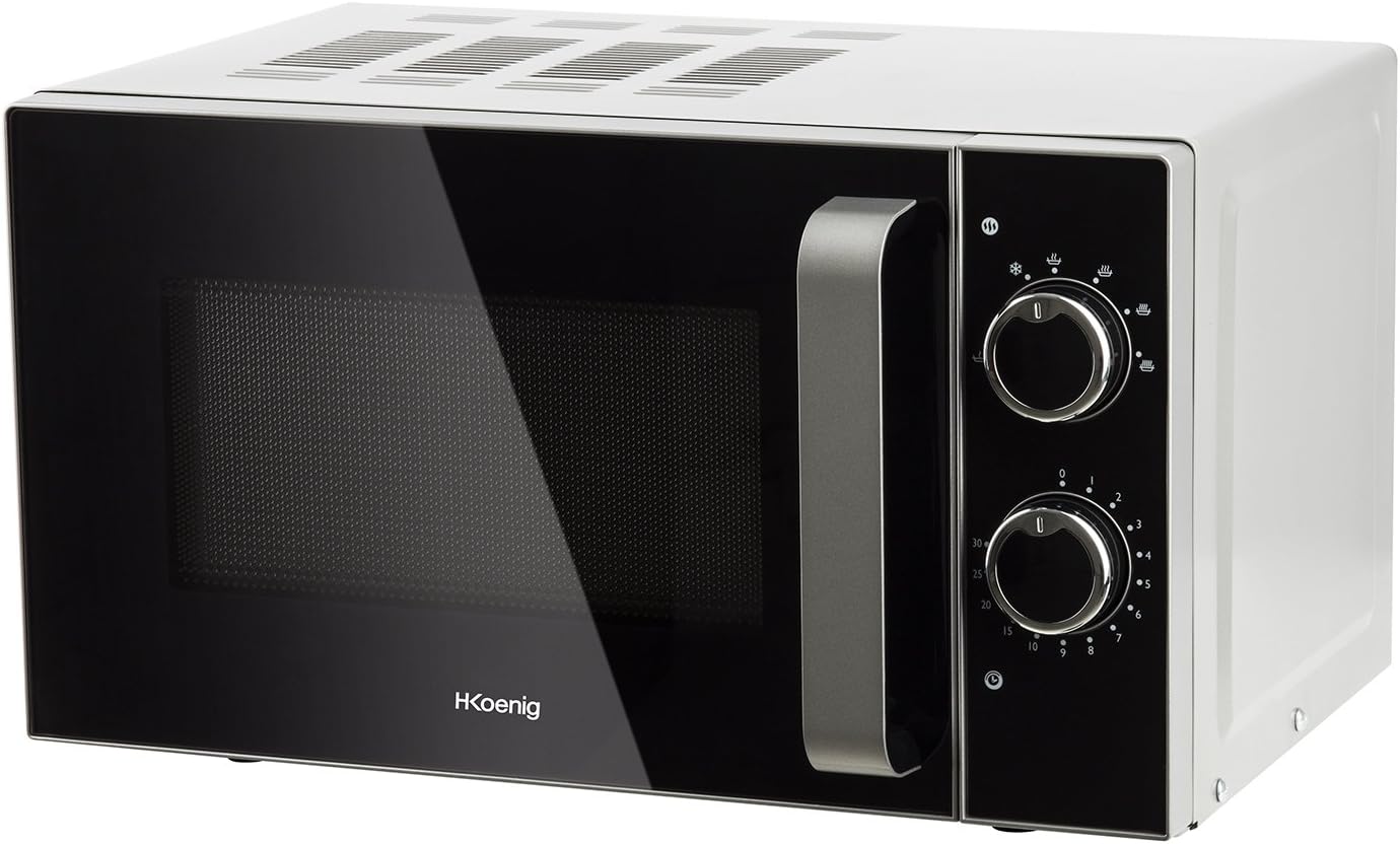 H.Koenig Microwave Oven Grill 2 in 1 VIO9, 25L, 27cm Turntable, 10 Cooking Modes up to 1000W, Defrosting, Combined Cooking, LCD Display [Energy Class A+]