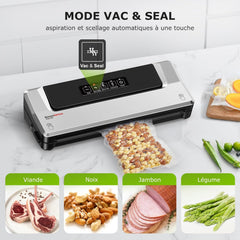 Bonsenkitchen Machine Sous Vide Alimentaire - Appareil de Mise Sous Vide pour La Cuisson Sous Vide et La Conservation des Aliments Frais, Y 40 Compris Les Sacs Sous Vide