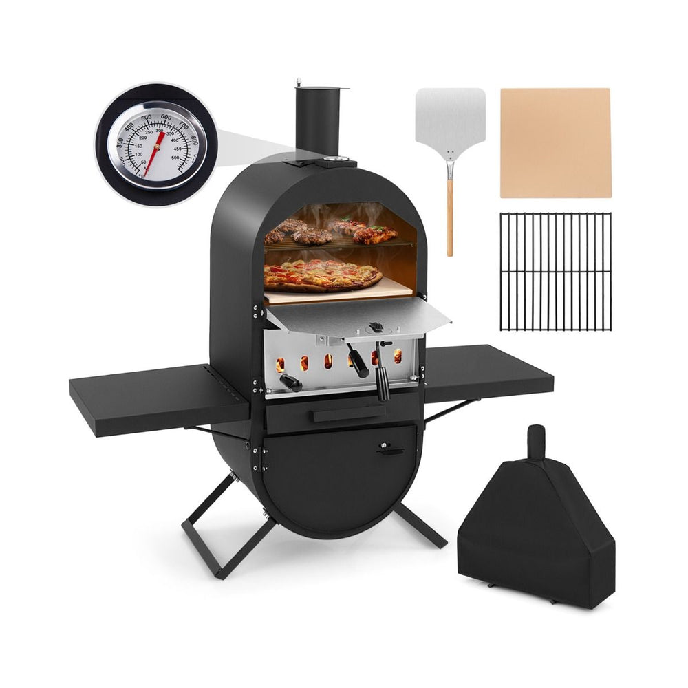 Four  Pizza au Feu de Bois d'Extrieur Housse en Tissu Oxford Pierre  Pizza de 31 cm Pelle  Pizza Grille de Cuisson -