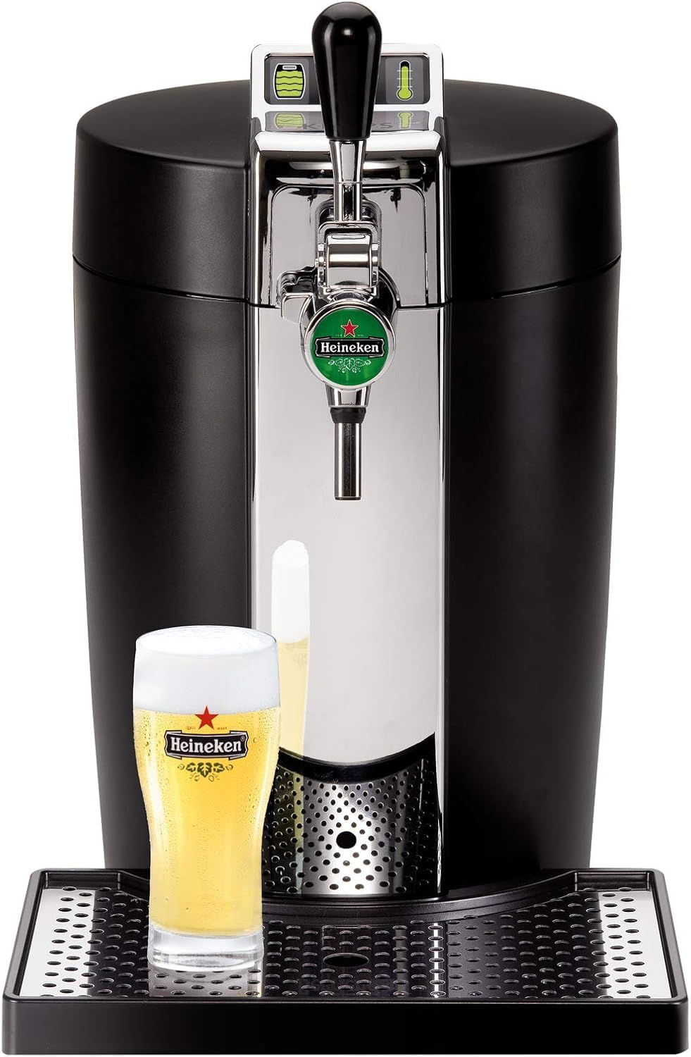 Krups Beertender Machine bière pression, Fûts de 5 L, Marques du groupe Heineken, Témoin lumineux, Température et mousse parfaites, Bière fraîche, Installation facile, Compact noire VB450E10