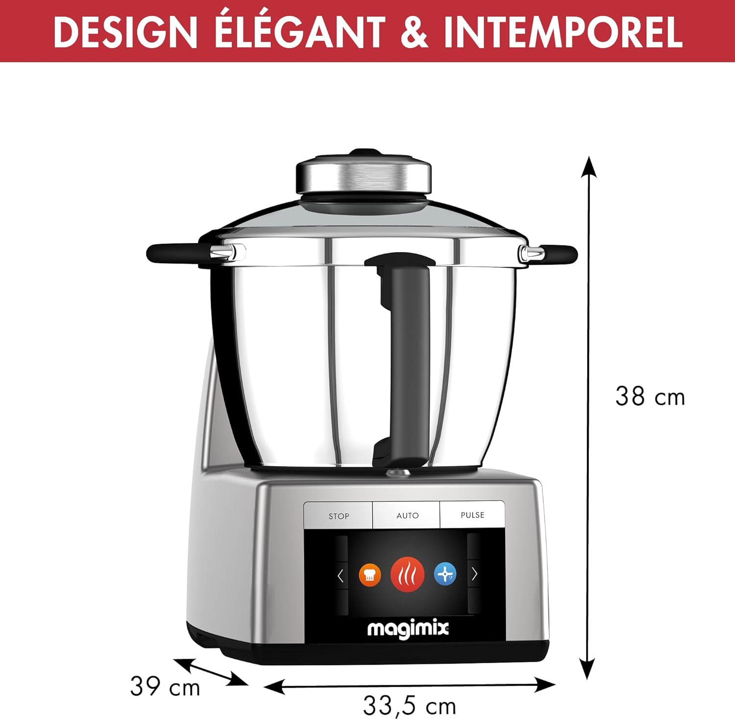 Magimix Cook Expert Chrome 18900 Multi-Function Robot Cooker 3.5L, Professional Motor, Matt Chrome