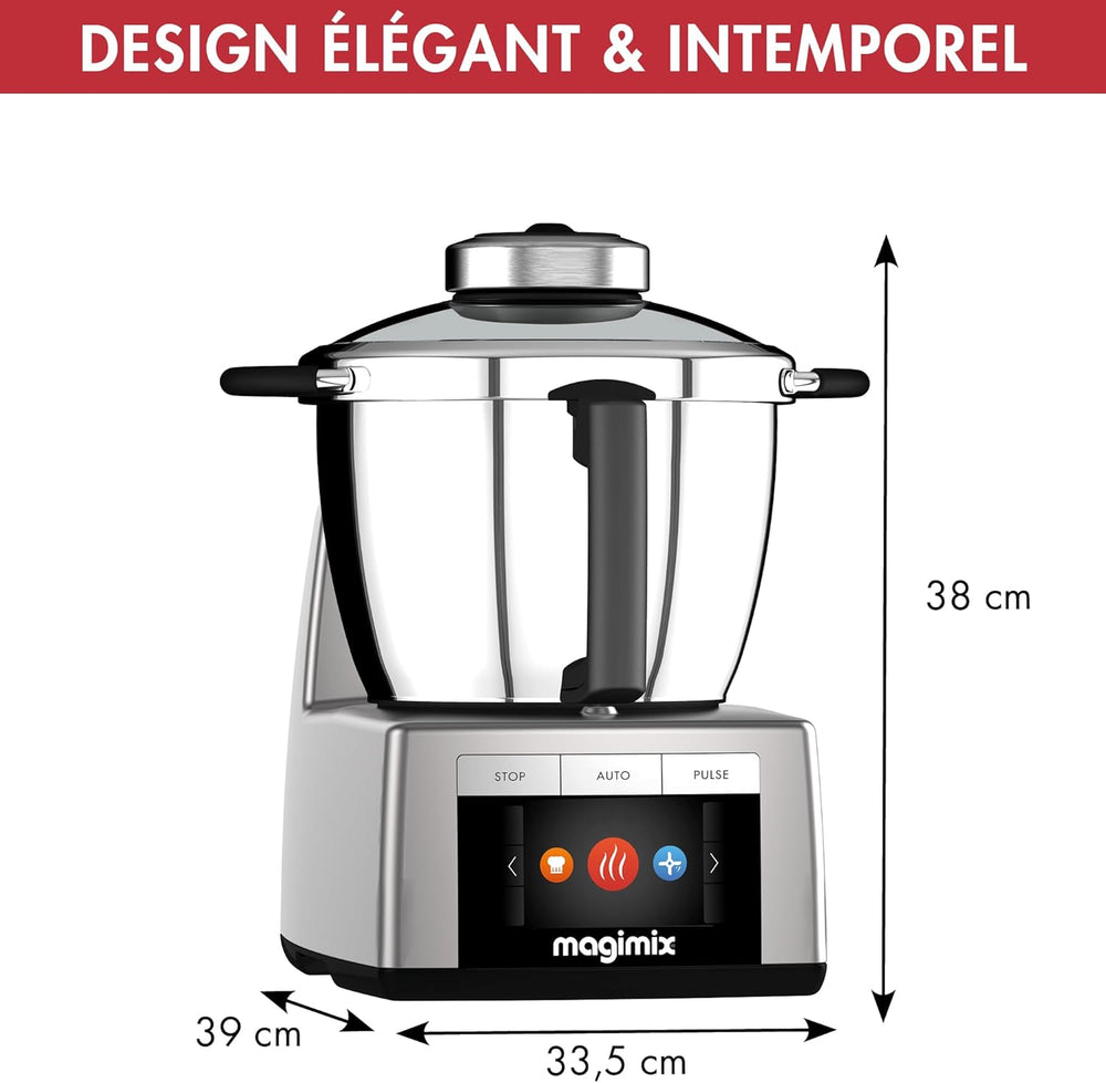 Magimix Cook Expert Chrome 18900 Multi-Function Robot Cooker 3.5L, Professional Motor, Matt Chrome