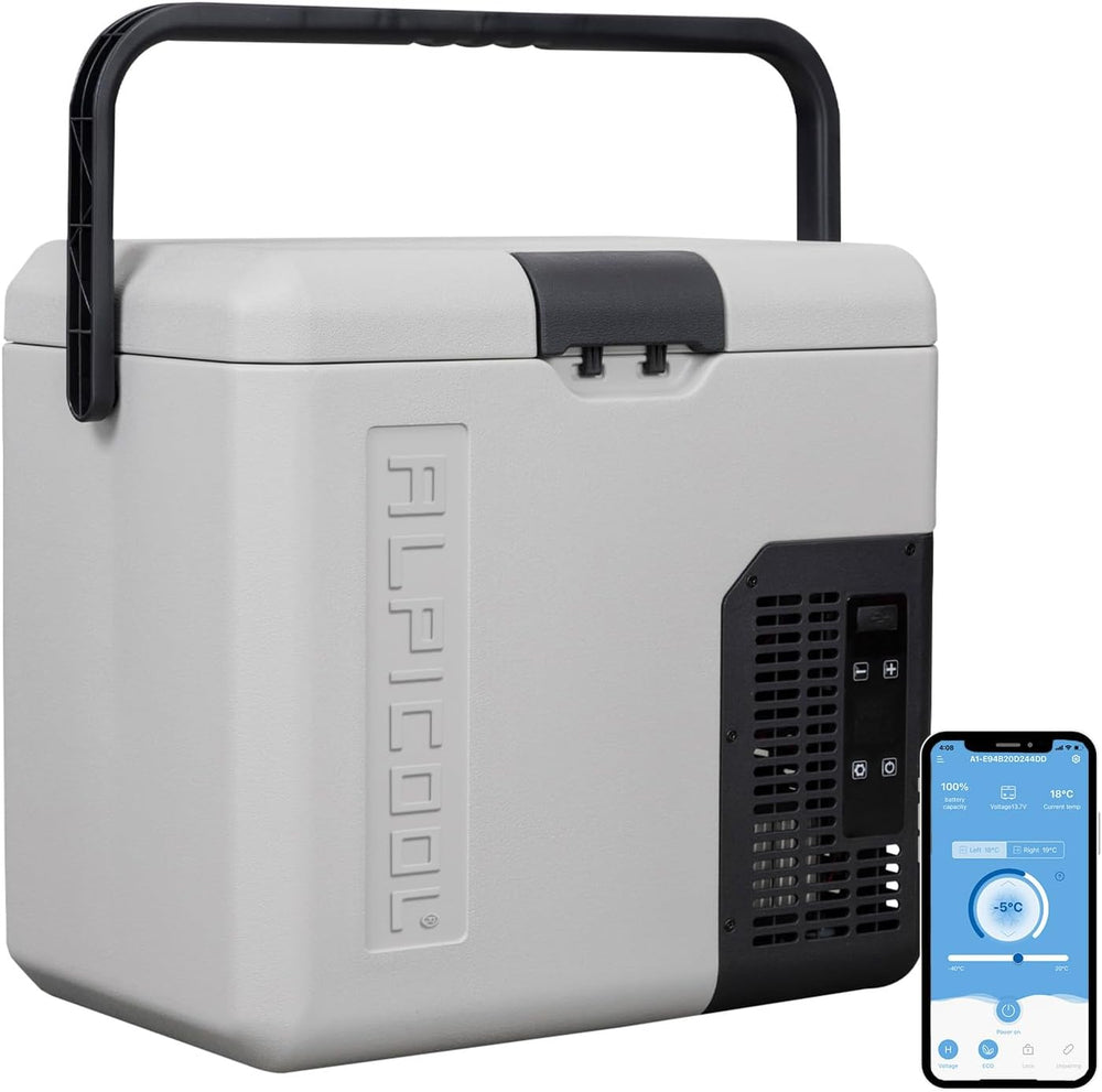 Alpicool LGMP8 8L Glaciere Portable Réfrigérateur Voiture Camping Congélateur 12/24V Mini Frigo pour Maison, Bureau ou Pique-Nique en Plein Air/ -20 à 20℃(Batterie Non Incluse)