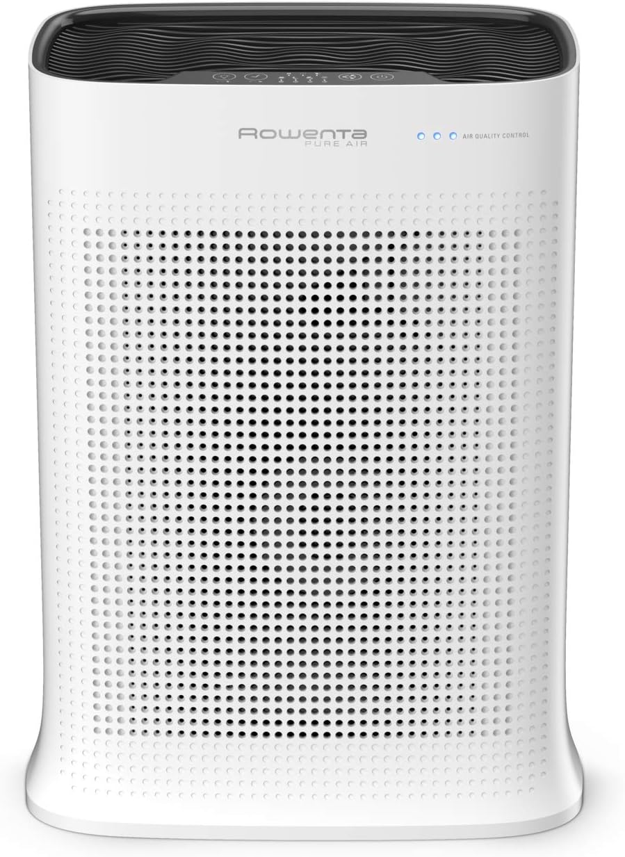 Rowenta Nanocaptur+ Pure Air Purifier, Silent, Automatic, 4 Filtration Levels, Treatment of Allergens and Fine Particles PU3040F0, White