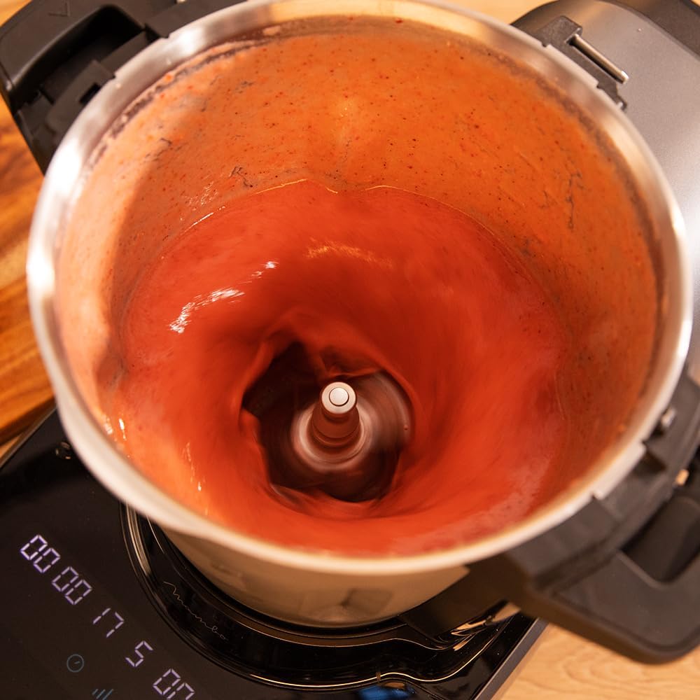 Cecotec Robot de Cuisine Mambo Black. 23 Fonctions, 10 Niveaux de Température, 1700W, 2,5 kg de Pâte, Cruche de 3,3L, 10 Vitesses, Minuterie, Température Réglable de 37 °C à 120 °C