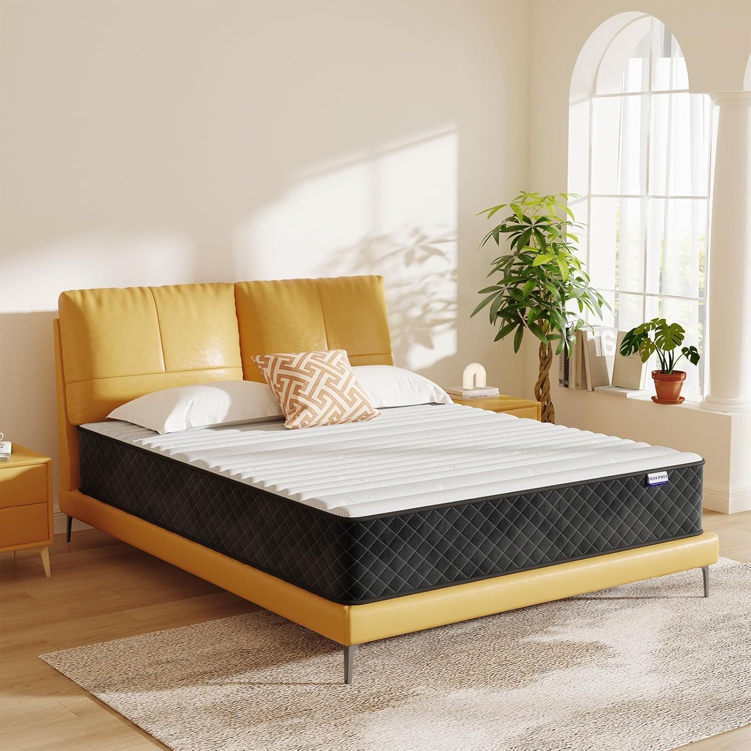 MOLPHIT Oeko-TEX Certified Mattress 90 x 190 cm, Thickness 25 cm, Independent Pocket Sprung Mattress, Adult and Children's Bed Mattress, Single Mattress, Perfect Support, Durable and Quiet