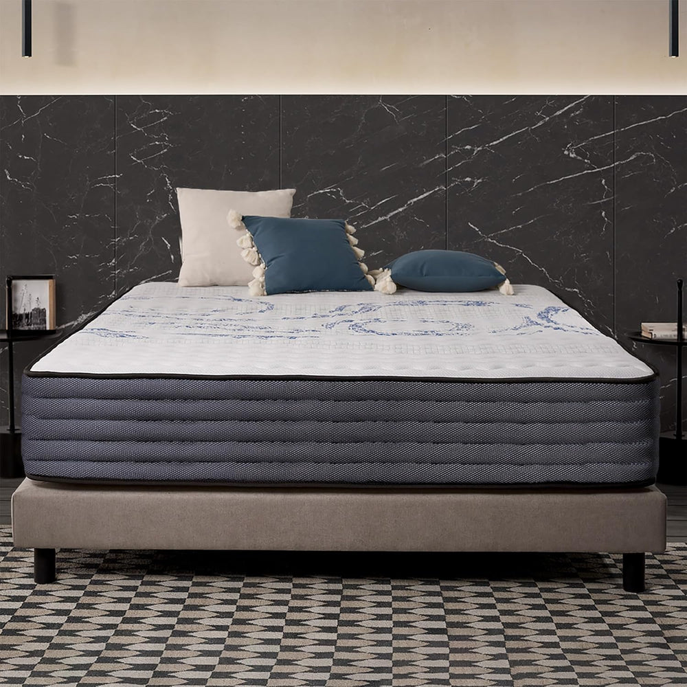 NATURALEX - Matelas PerfectSleep 180x200 - Épais 30 cm - Soutien Mousse à mémoire de Forme - Accueil Blue Latex - Confort Ferme - Respirant - 7 Zones - Réversible - Haute Densité - Fabriqué en Europe