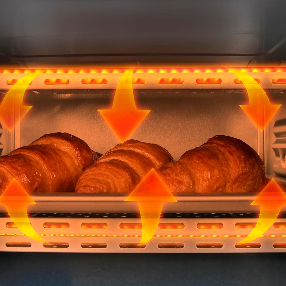 Cecotec Bake&Toast 4600 Black Gyro Countertop Oven, 46 L, 2000 W, 12 Combinable Heating Functions, Includes Rotating Spindle, Crumb Catcher Tray.