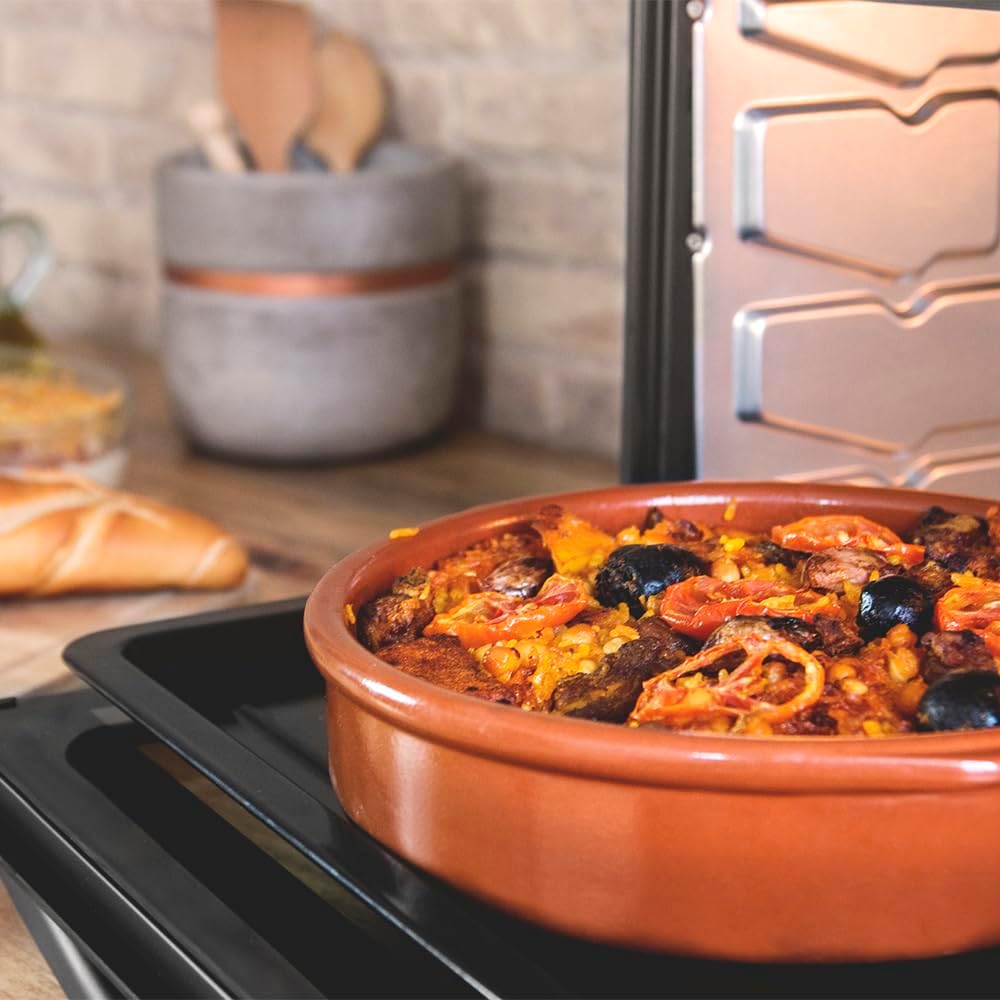 Cecotec Bake&Toast 4600 Black Gyro Countertop Oven, 46 L, 2000 W, 12 Combinable Heating Functions, Includes Rotating Spindle, Crumb Catcher Tray.