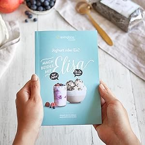 Elisa 2.0L Ice Cream Maker and Yogurt Maker with 180W Self-Cooling Compressor, Stainless Steel Ice Cream Maker with Cooling and Heating Function, Recipe Booklet Included