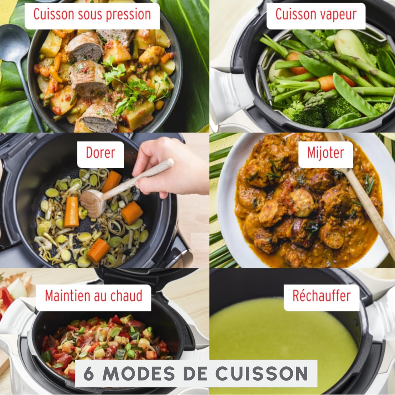 Moulinex, Cookeo Multicuiseur intelligent 6L, 150 recettes intégrées, Cuisson sans surveillance, Ecran intuitif, Guide de cuisson, Application MyMoulinex, 1600W, Blanc, 15 ans réparabilité