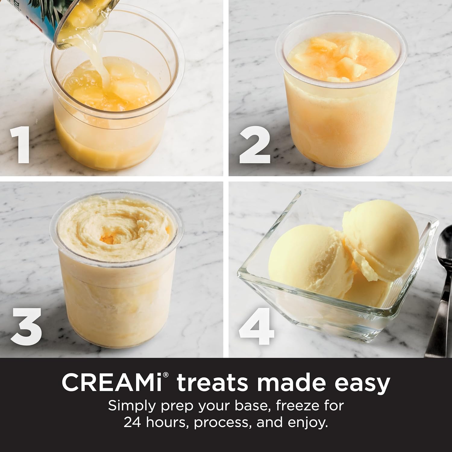 Ninja CREAMi Deluxe Ice Cream & Frozen Treat Maker for Ice Cream, Sorbet, Milkshakes, Frozen Yogurt, & More, 11-in-1, XL Capacity, Silver, Includes (2) Family-Sized 24 oz. Tubs, NC501