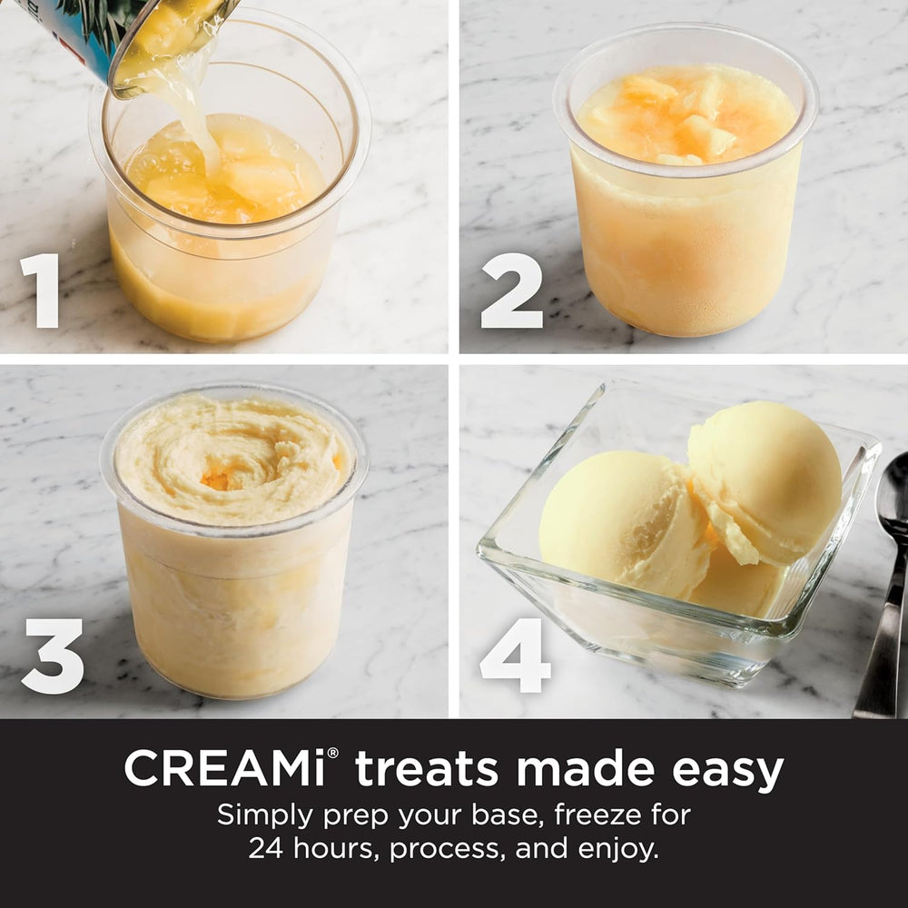 Ninja CREAMi Deluxe Ice Cream & Frozen Treat Maker for Ice Cream, Sorbet, Milkshakes, Frozen Yogurt, & More, 11-in-1, XL Capacity, Silver, Includes (2) Family-Sized 24 oz. Tubs, NC501