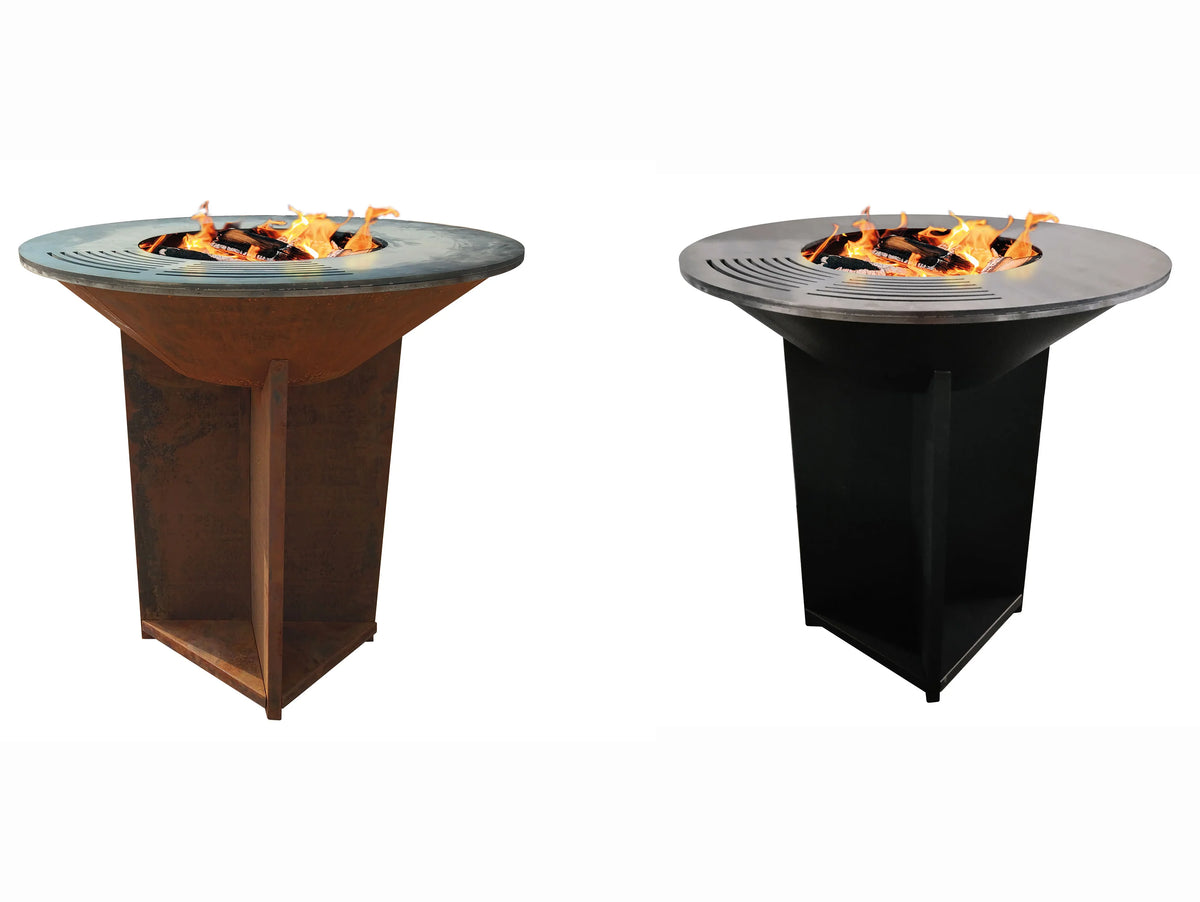 Grand barbecue avec plaque d'acier de 100 cm -