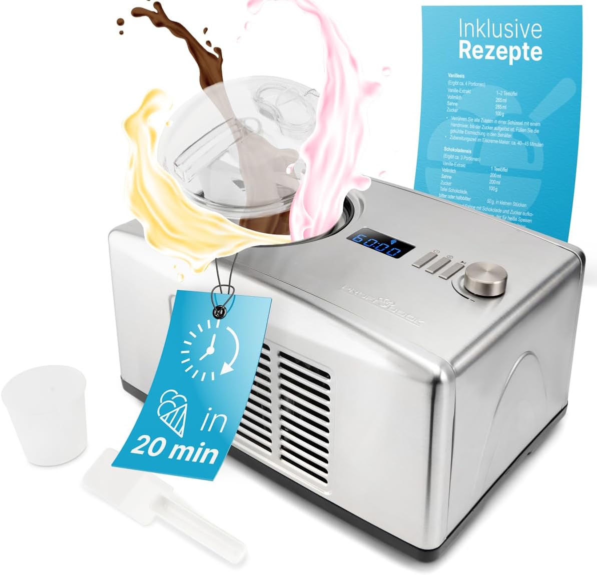 ProfiCook 511091 PC-ICM 1091 N, Acier Inoxydable