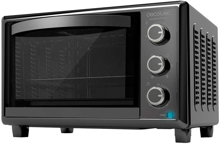 Cecotec Bake&Toast 4600 Black Gyro Countertop Oven, 46 L, 2000 W, 12 Combinable Heating Functions, Includes Rotating Spindle, Crumb Catcher Tray.