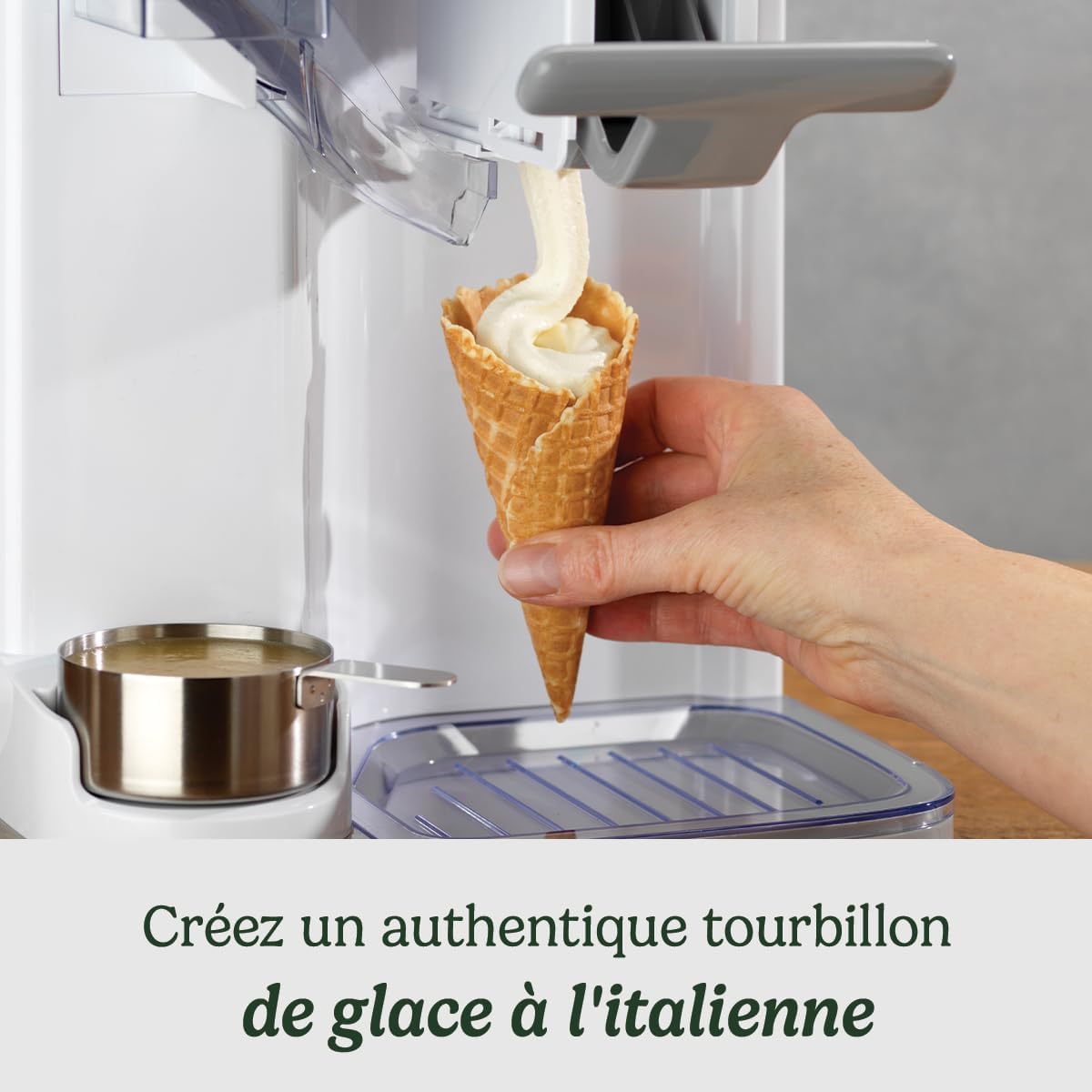 Cuisinart Sorbetière | machine à crème glacée, yaourt glacé, gelato, sorbet, sans produits laitiers | Distributeur de garniture | facile à utiliser | 1.42L fait 6 portions | Prêt en 20mins | ICE48U