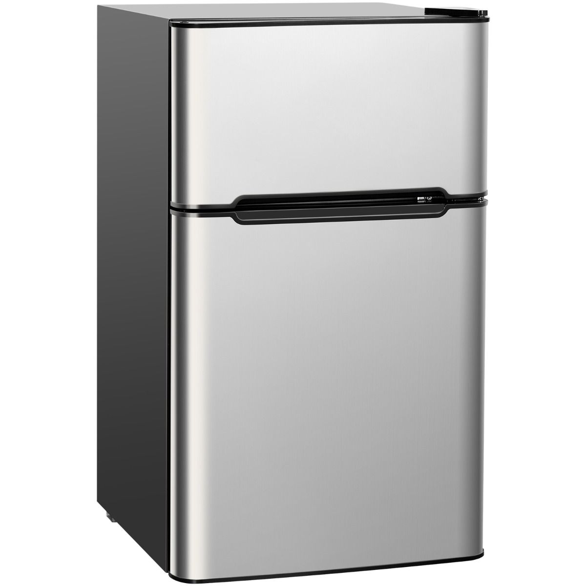 Réfrigérateur Compact Mini-réfrigérateur 90 L Congélateur Séparé avec Design à 2 Portes Fonctionnement Silencieux Blanc/Gris/Noir