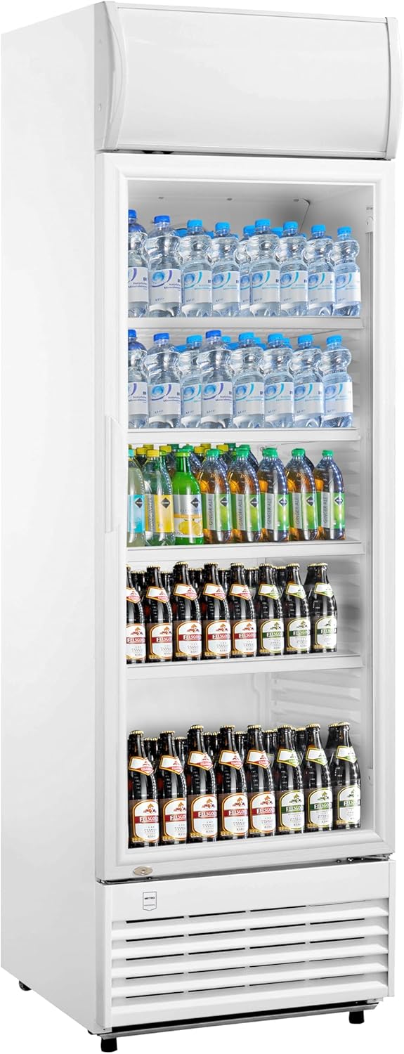METRO Professional Réfrigérateur à Boissons GSC2360B, Acier/Verre, 62 x 63.6 x 175.3 cm, 347 L, avec Serrure, Noir