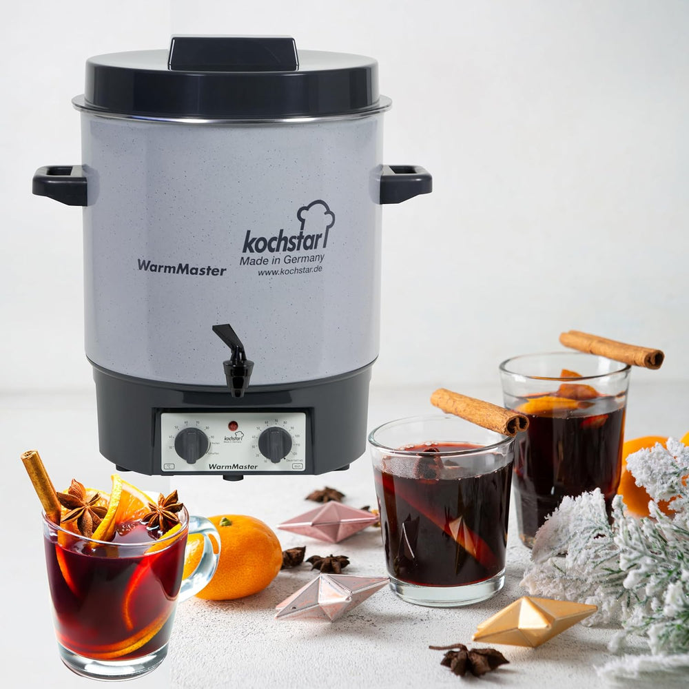 Kochstar K99104035 Electric Sterilizer with Thermostat and Tap 27 Litres 50 x 46.5 x 37 cm Grey
