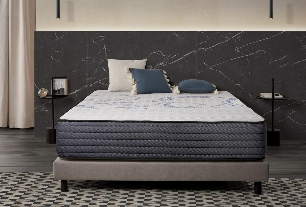 NATURALEX - Matelas PerfectSleep 180x200 - Épais 30 cm - Soutien Mousse à mémoire de Forme - Accueil Blue Latex - Confort Ferme - Respirant - 7 Zones - Réversible - Haute Densité - Fabriqué en Europe