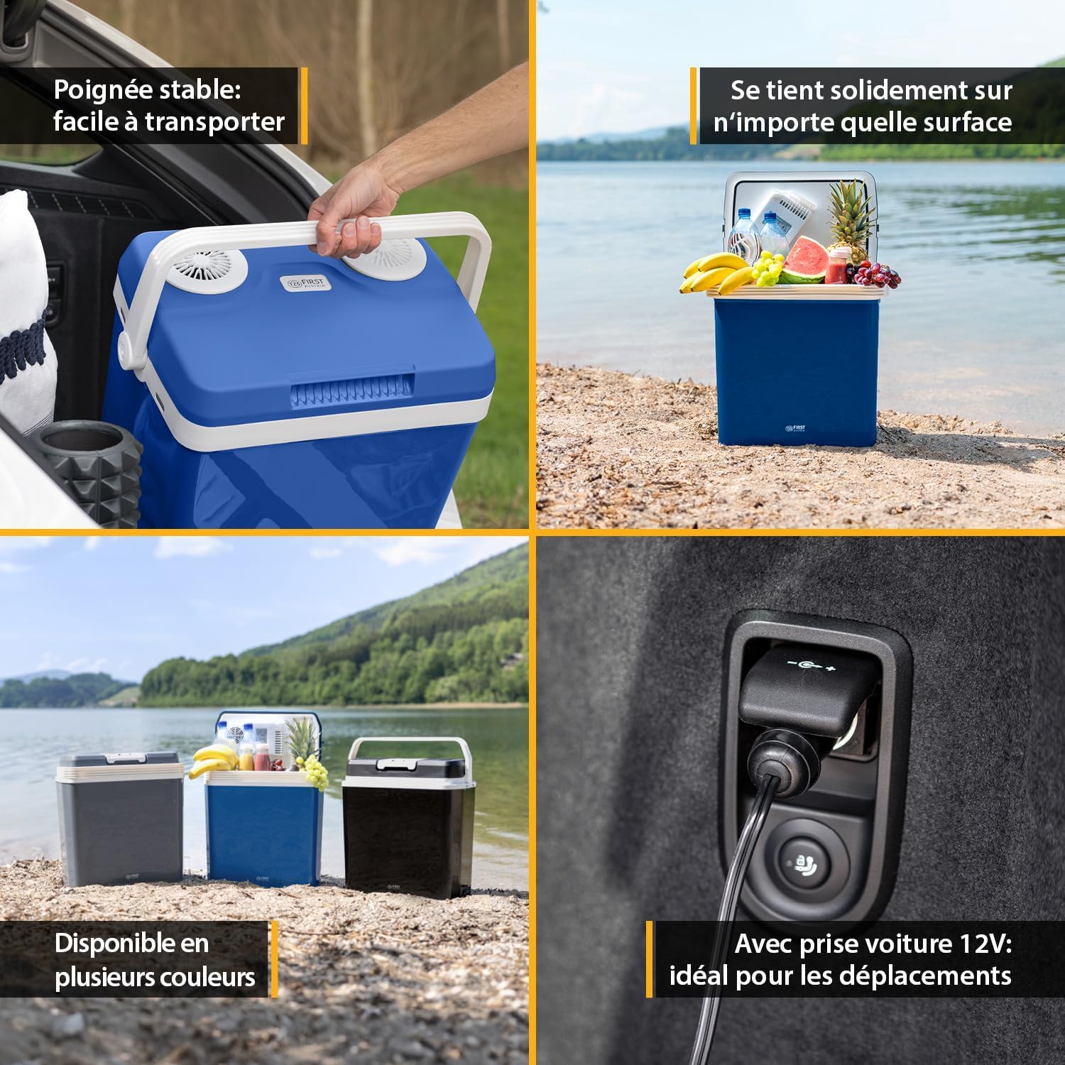 TZS First Austria 32L Portable Electric Cool Box Mini Fridge 12V 230V Car Camping Cooler Box Thermoelectric Cooler Box