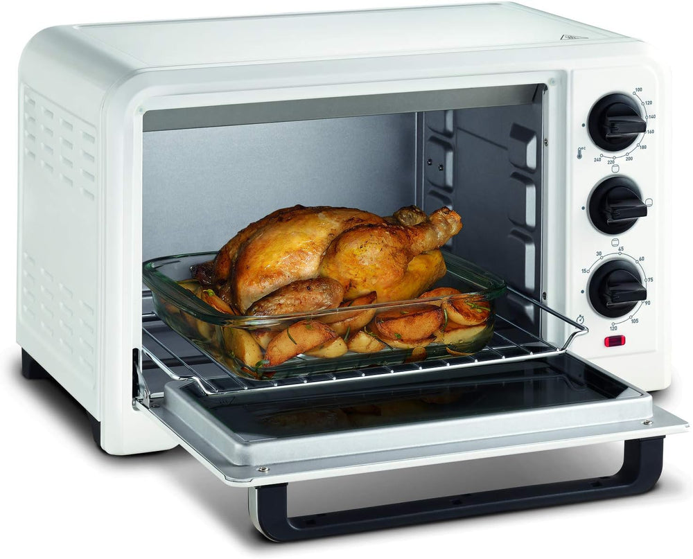 Moulinex Oven, 33 L, Rotating heat, Advanced convection, 6 cooking modes, Thermostat adjustable up to 240°C, Timer 120 min, Reversible grill, Silicone oven mitts, Optimo Black OX464811