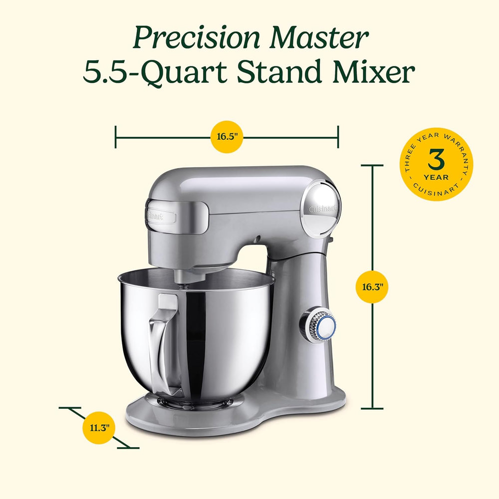 Cuisinart SMD-50BC Precision Pro Mélangeur numérique sur pied de 5,5 litres, métal, doublure argentée
