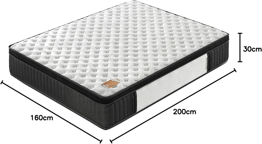 November Elekctra Mattress 120 x 190 cm Hybrid: Pocket Springs+Memory Foam Thickness 30 cm Perfect Tonic Support & Sleeping Independence Sanitized Label (Anti-Bacterial/Dust Mite)