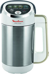 Moulinex Blender chauffant, Mixeur soupe, Puissance 1000 W, Capacité 1,2 L, 5 programmes automatiques, Double paroi, Maintien au chaud 40 min, Livret recettes, Easy Soup, Inox LM841B10