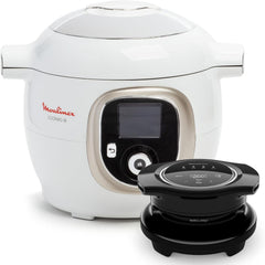 Moulinex, Cookeo Multicuiseur intelligent 6L, 150 recettes intégrées, Cuisson sans surveillance, Ecran intuitif, Guide de cuisson, Application MyMoulinex, 1600W, Blanc, 15 ans réparabilité