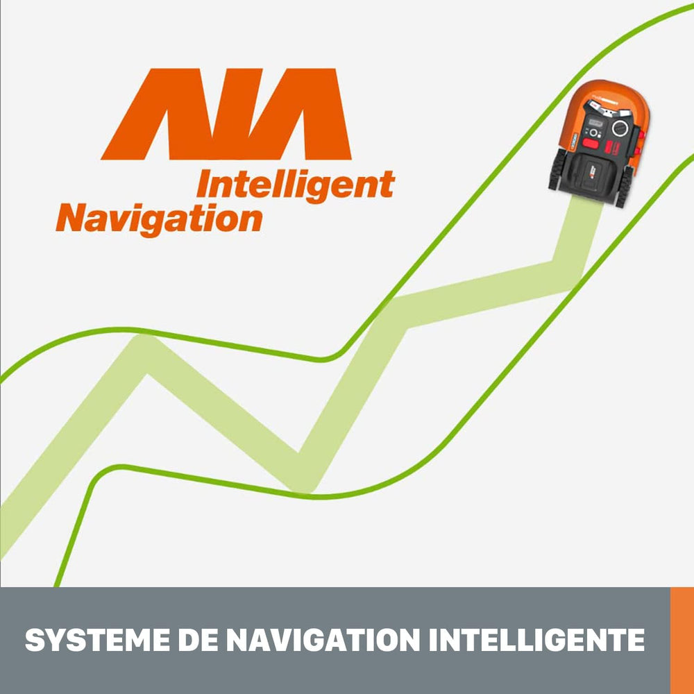 WORX LANDROID Vision WR206E.1, Robot Tondeuse sans Fil périphérique 600 m² Surf.Max 700 m², Installation en 30 Min, Caméra 4K + IA Adaptative, évite Tous Les Obstacles, Coupe des Bordures, Multizone