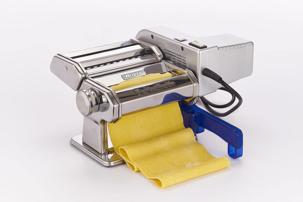 Ariete Pastamatic 1593, Electric Pasta Machine, 2 Speeds + Pulse, 9 Variable Thicknesses, 5 Dough Shapes, Fixing Clamp and Crank Included, 90 W