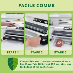 FoodSaver Professional Automated Vacuum Sealer | Storage Compartment for Roller and Cutter | Marinade Function | Includes Matching Vacuum Sealer Bags [FFS006X]
