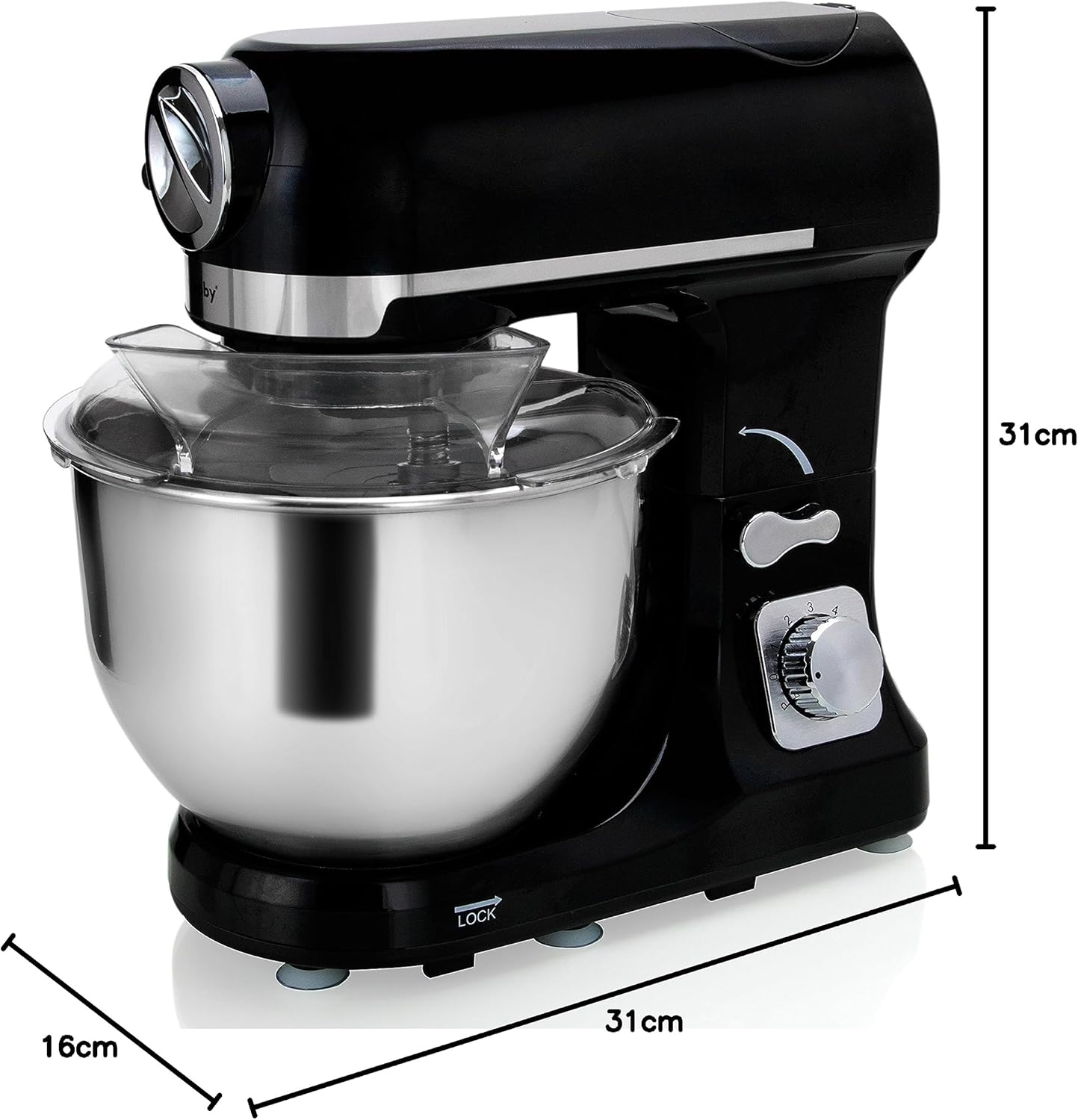 Robot Multifonctions 5l 1000w Noir Avec Hachoir Et Blender 1,5l En Verre - ROBIMIX NOIR