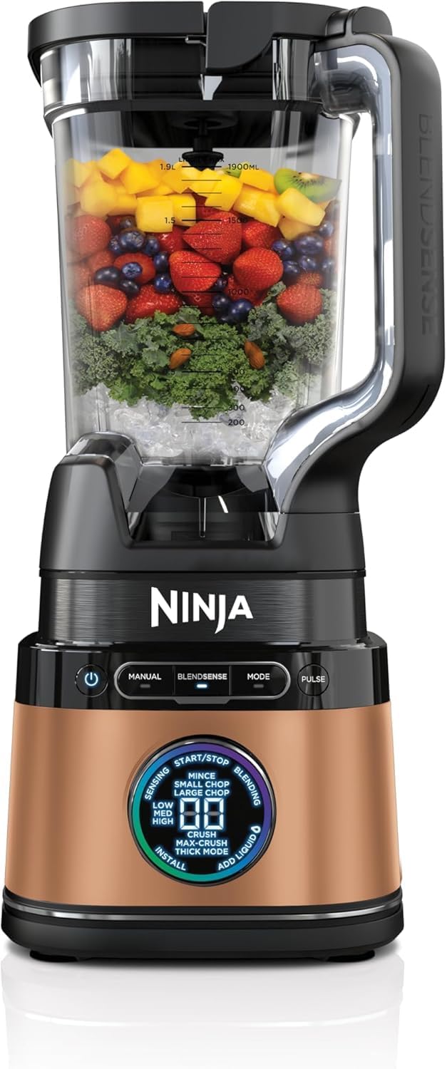 Ninja Detect Power Blender Pro & Single Serve 2-in-1, 1200W Blender with 2L Container, 2 Individual Cups, Blender for Smoothies and Iced Drinks, Vegetable Chopping, Black, TB301EU